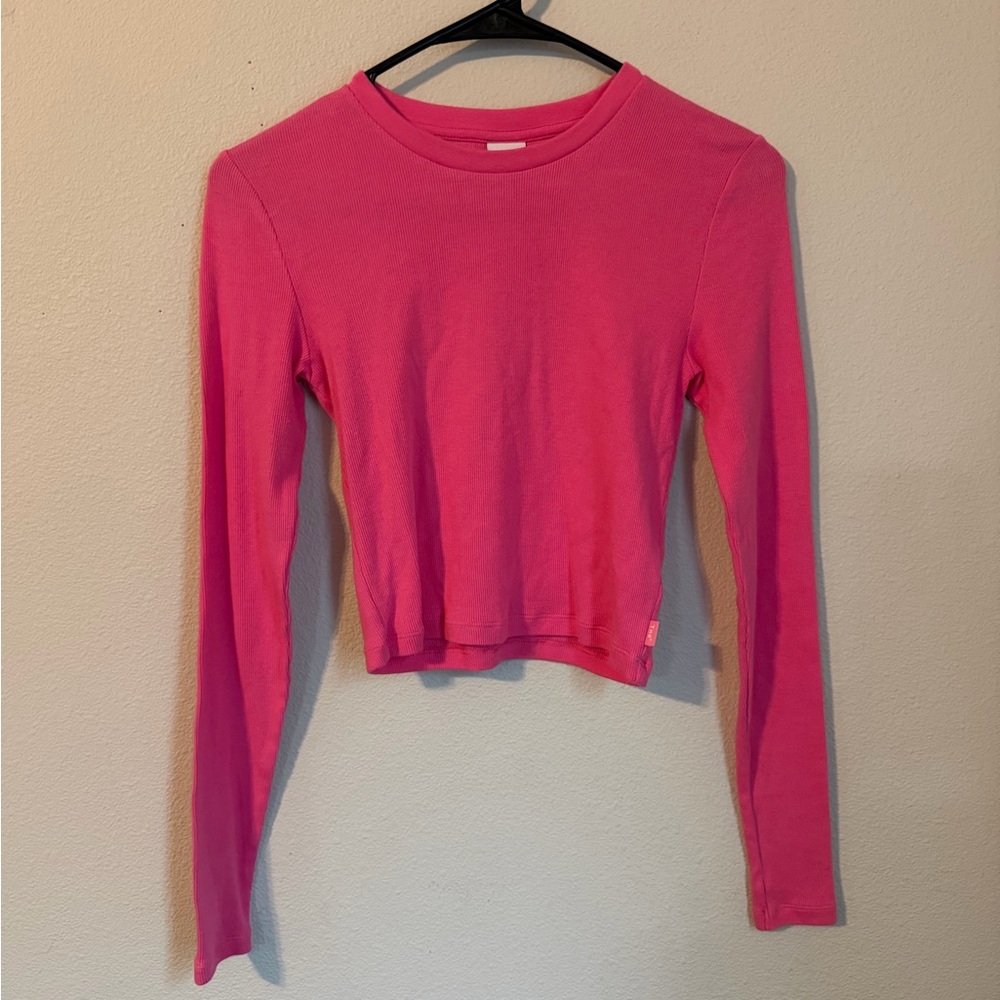Women’s Aritzia Tna Shirt HomeStretch™ Crew Waist Longsleeve rib cotton top S